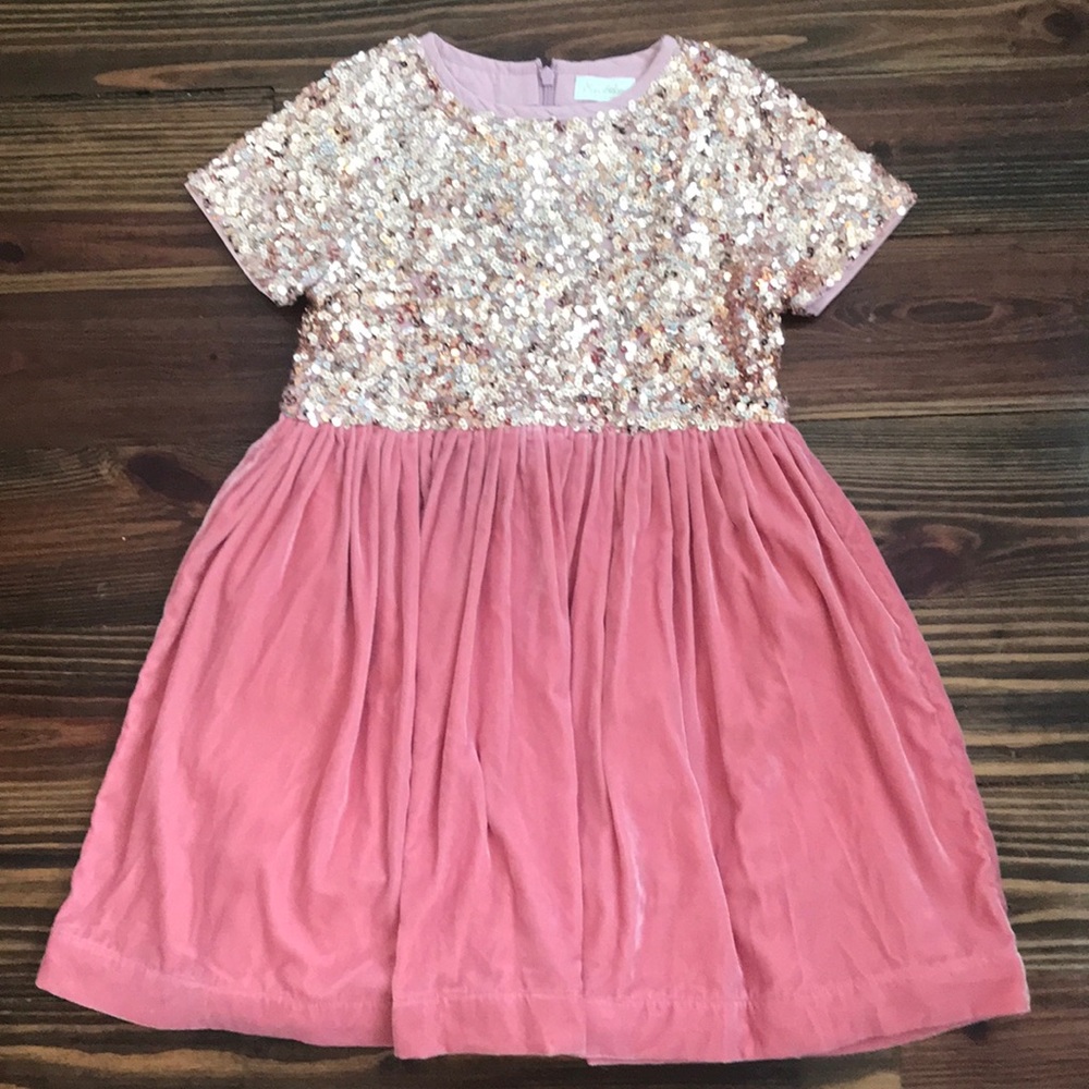 Mini Boden Velvet Sequins Party Dress